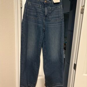 Madewell Emmett Wide-Leg Blue Jeans